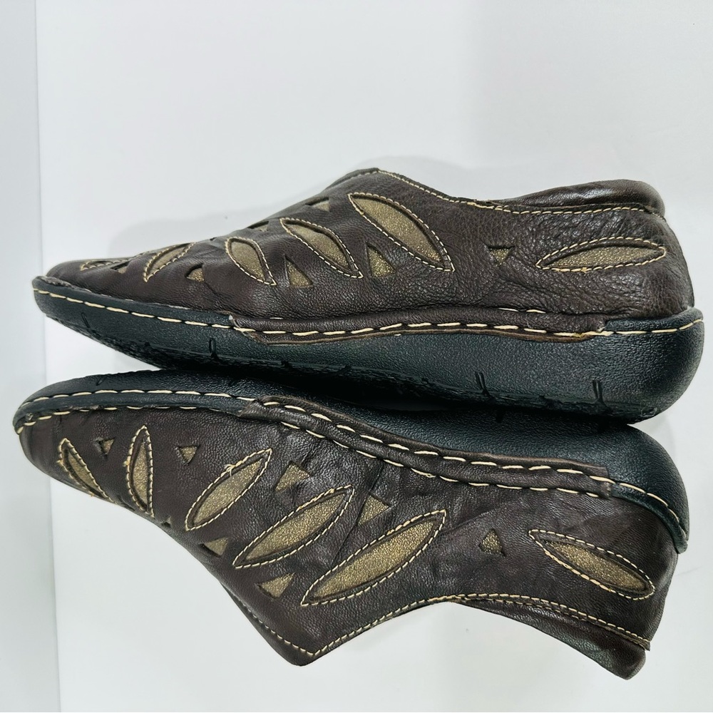 💚 PROPET BROWN LEATHER CAMEO SLIP ONS LIKE NEW WOMENS SIZE 9.5 COMFORTABLE - Picture 6 of 9